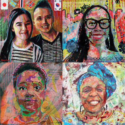 Custom: Abstracted People Portraits by Carrie Goller