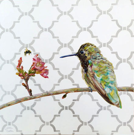 CARRIE GOLLER PRINTS - BIRDS - CASABLANCA original oil, 16x16