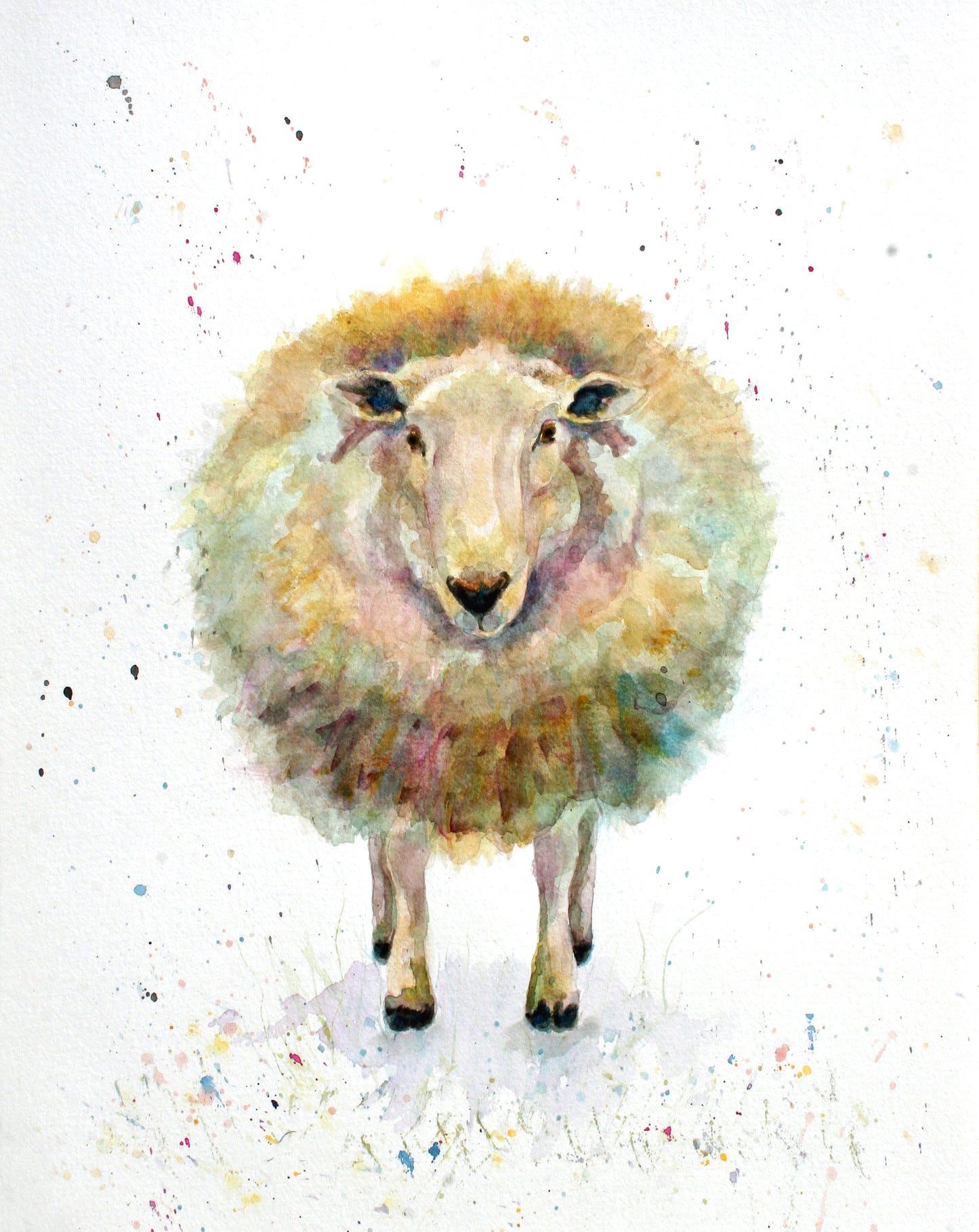 CARRIE GOLLER PRINTS - CREATURES - COTTON CANDY original watercolor, 8x10