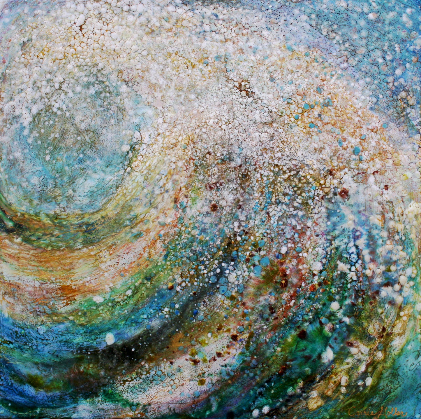 ***SOLD***Yvette - Encaustic/Mixed Media - 5x5