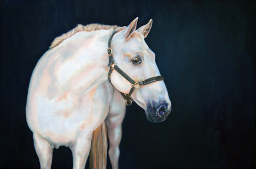 Prints available, original ***SOLD*** Carrie Goller - Cristiano, oil on canvas 24x36 - custom commission