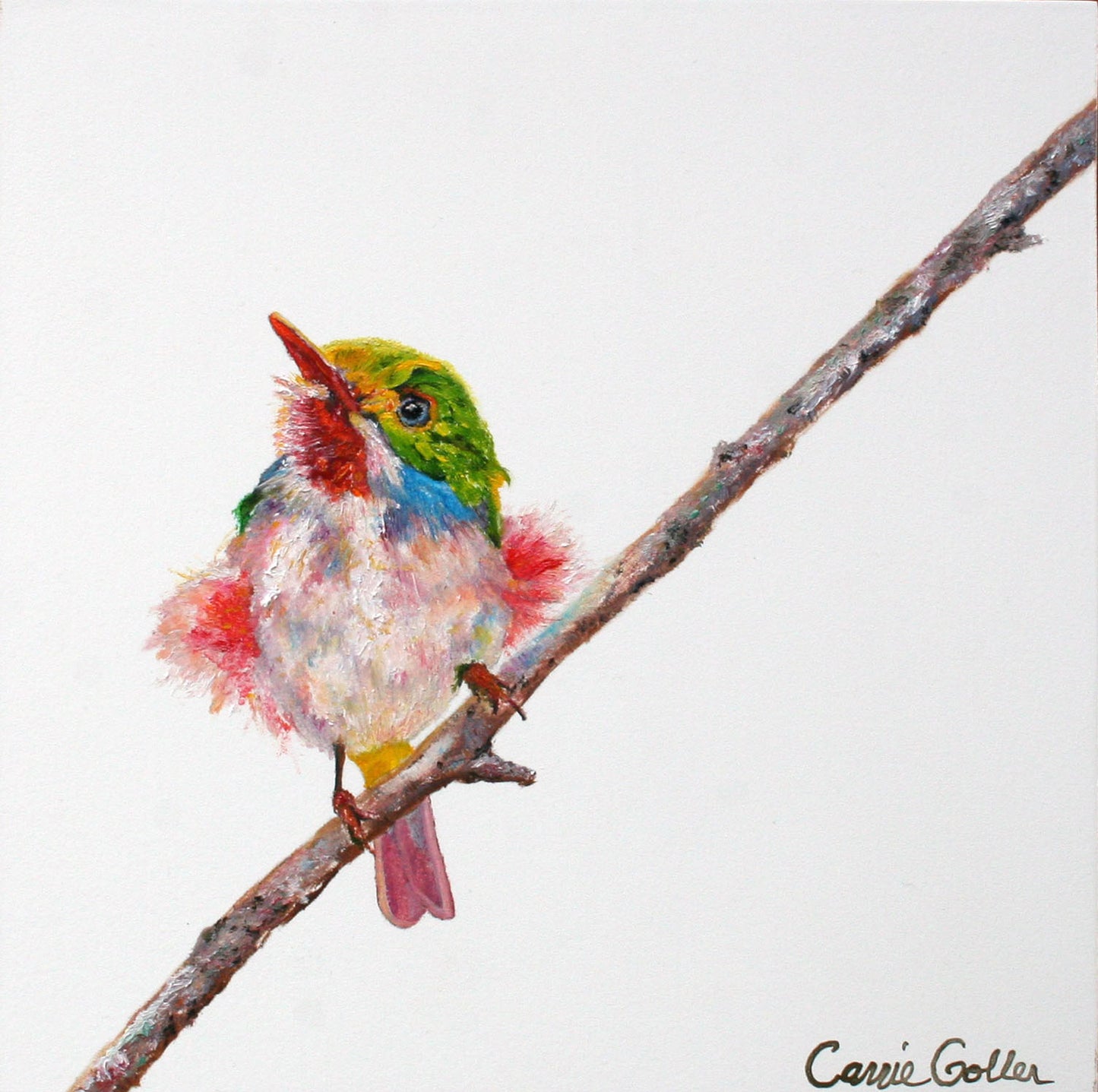 Prints available, original***SOLD*** Twiggy, oil 8x8