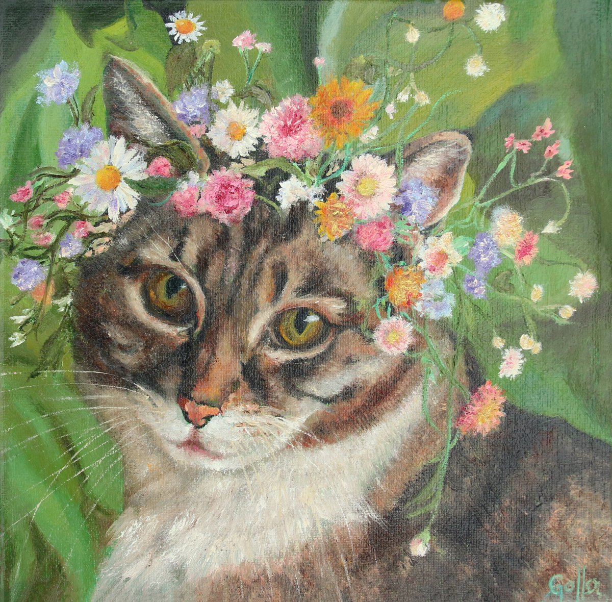 Custom: Floriferous Pet Portraits by Carrie Goller