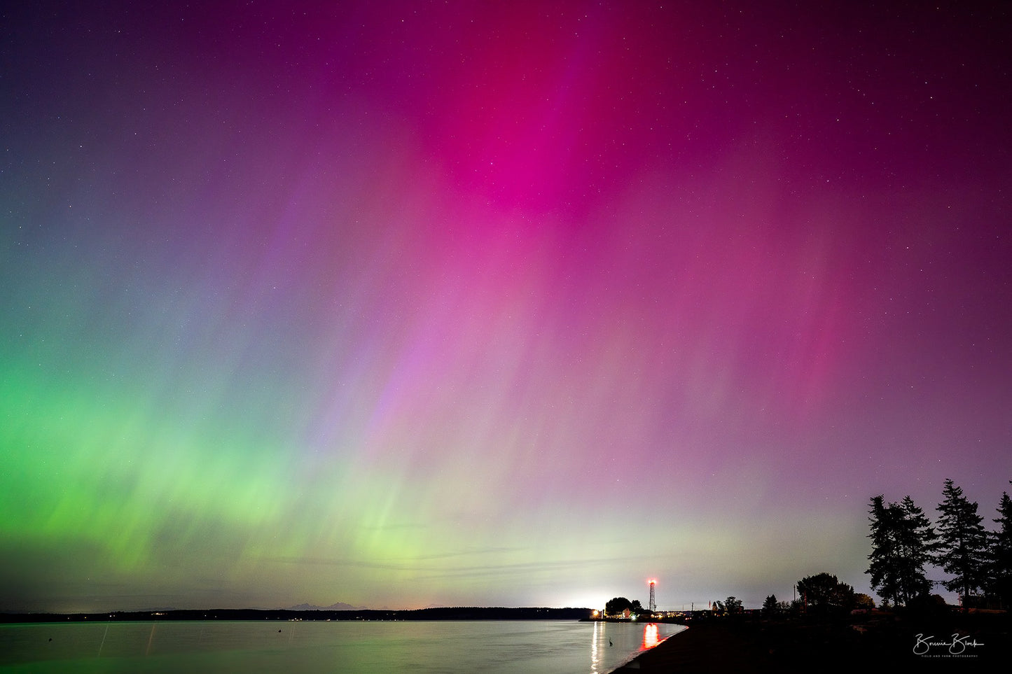 ***SOLD*** Bonnie Block - Aurora - Point No Point, 9x12 Fine Art Encaustic Photo on Wood Panel