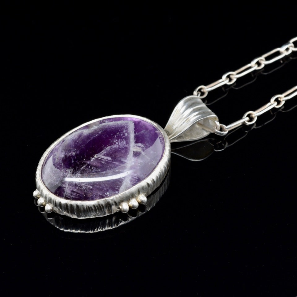 ***SOLD***Jody Lyle -Silver and Amethyst Pendant #3765