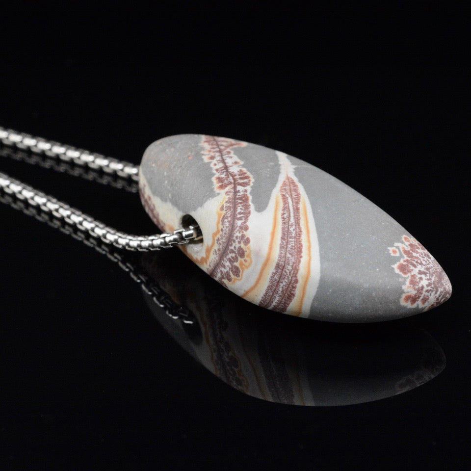 Jody Lyle - Sonora Jasper Bead on a Rounded Box Chain, #3835