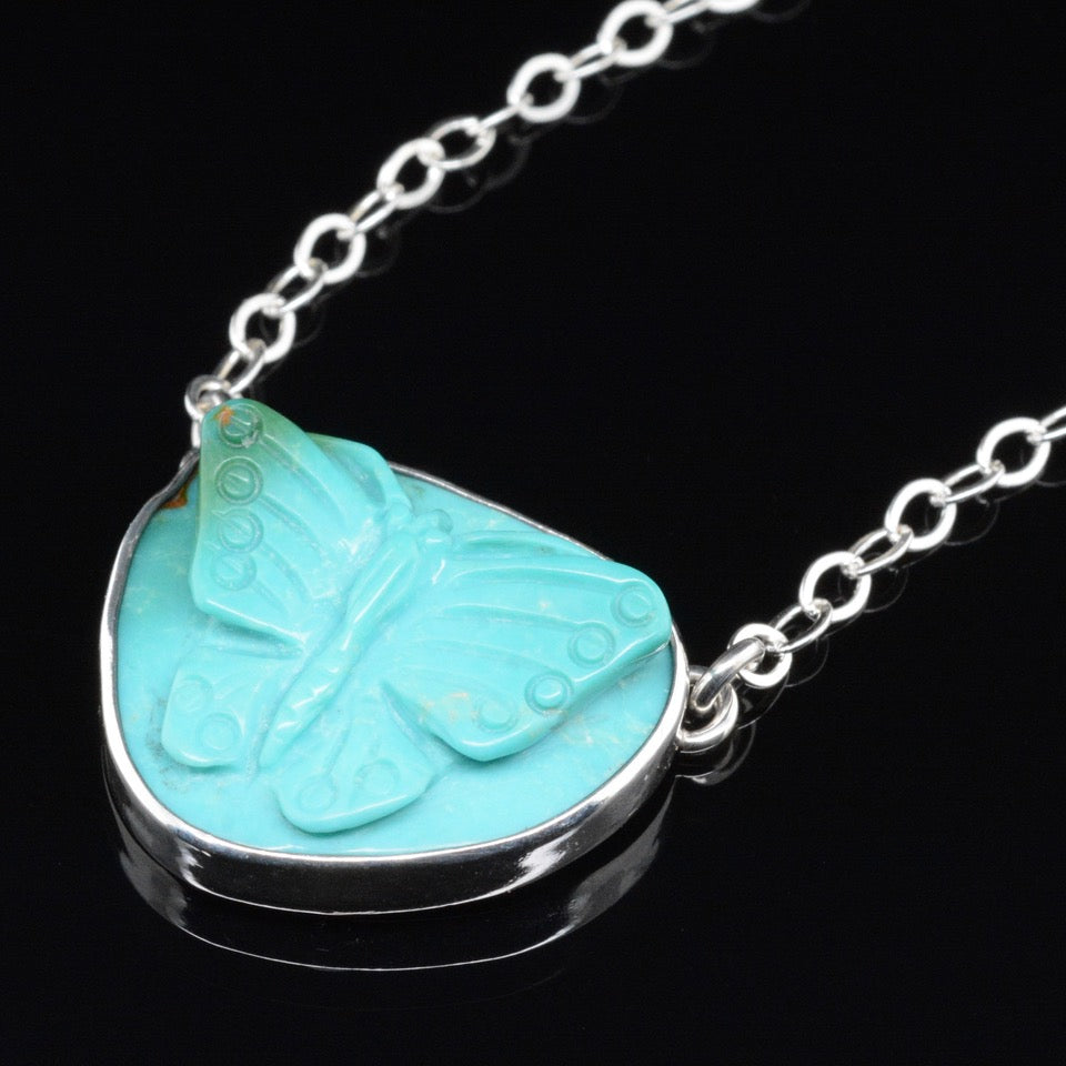 Jody Lyle - Turquoise Butterfly Necklace, #3885