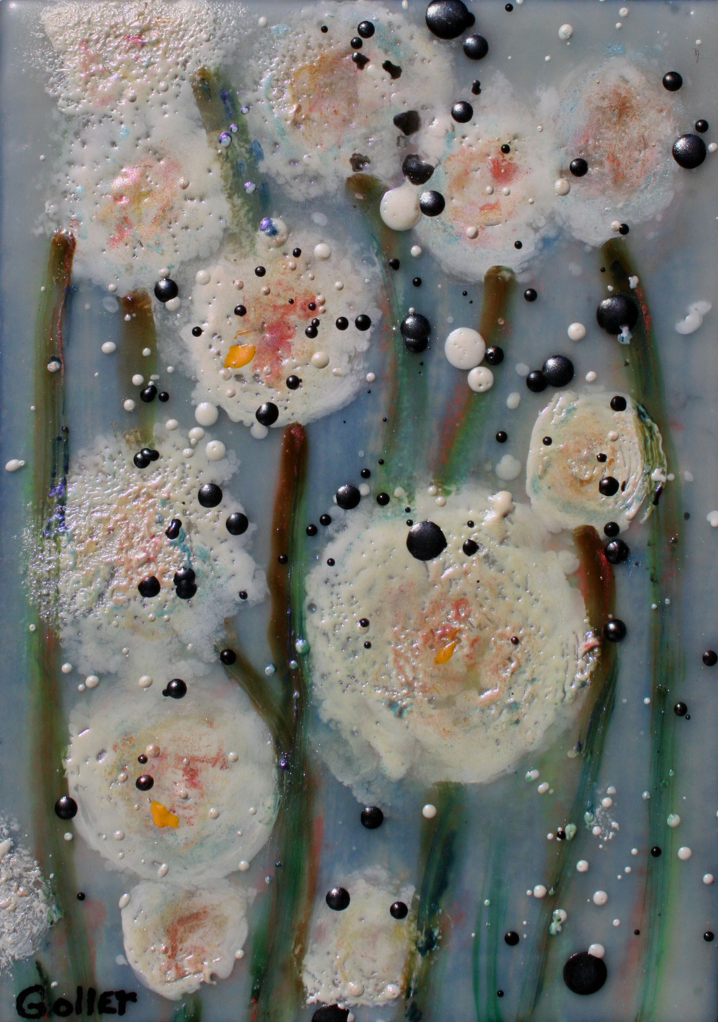 ***SOLD*** Earth Sky I, Encaustic/Mixed Media 8.5x14