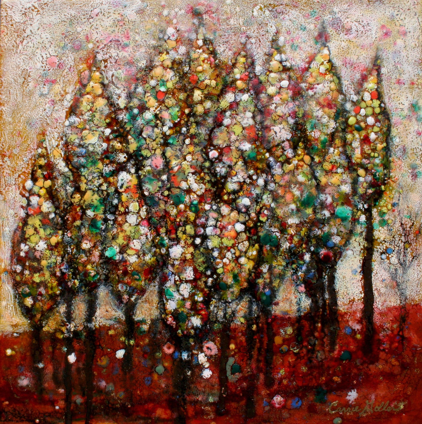 ***SOLD*** Earth Sky III, Encaustic/Mixed Media 5x7