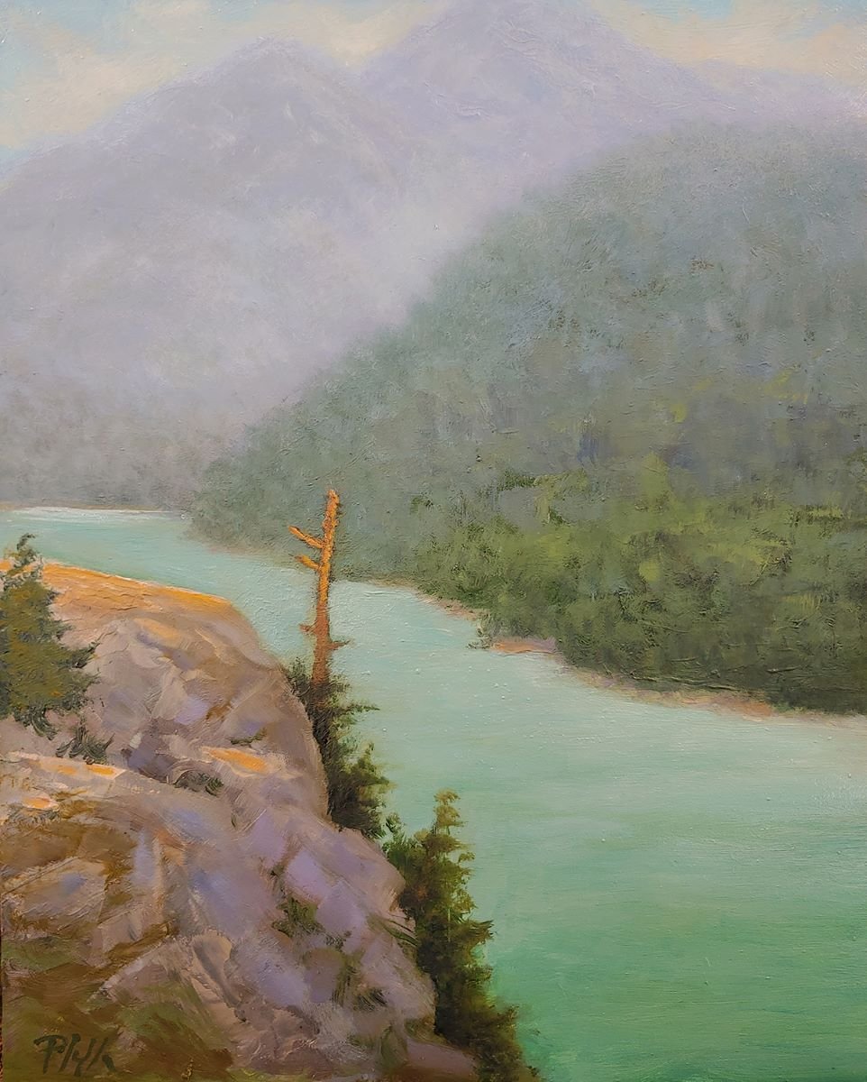 ***SOLD*** TIM PFEIFFER - Diablo Lake, North Cascades, oil 8x10 (framed)