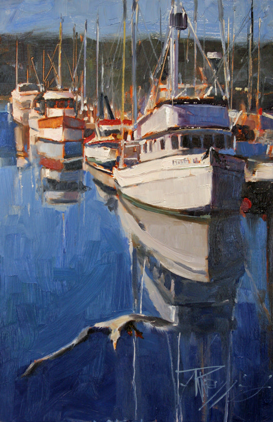 ***SOLD, Prints available*** Robin Weiss - Oil - Diamond Lil, Poulsbo - 12 x 8