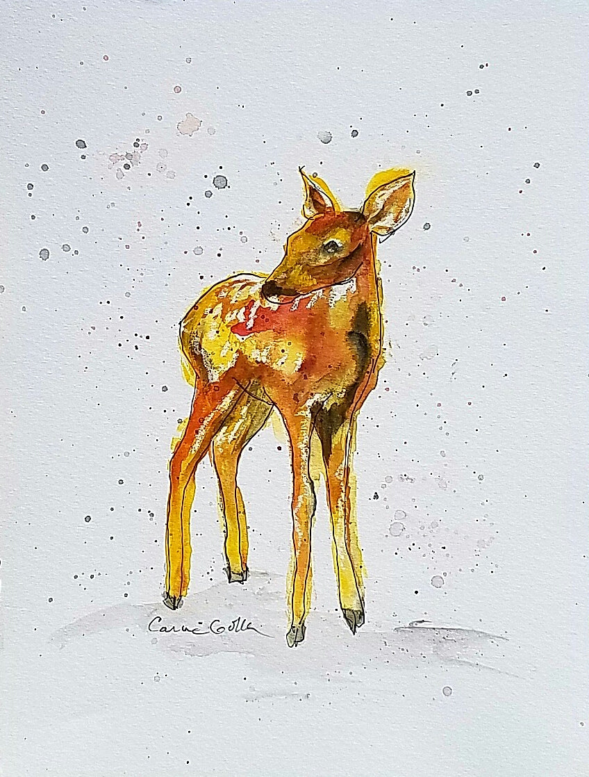 Prints available, original ***SOLD*** Doris - Watercolor study 12x9