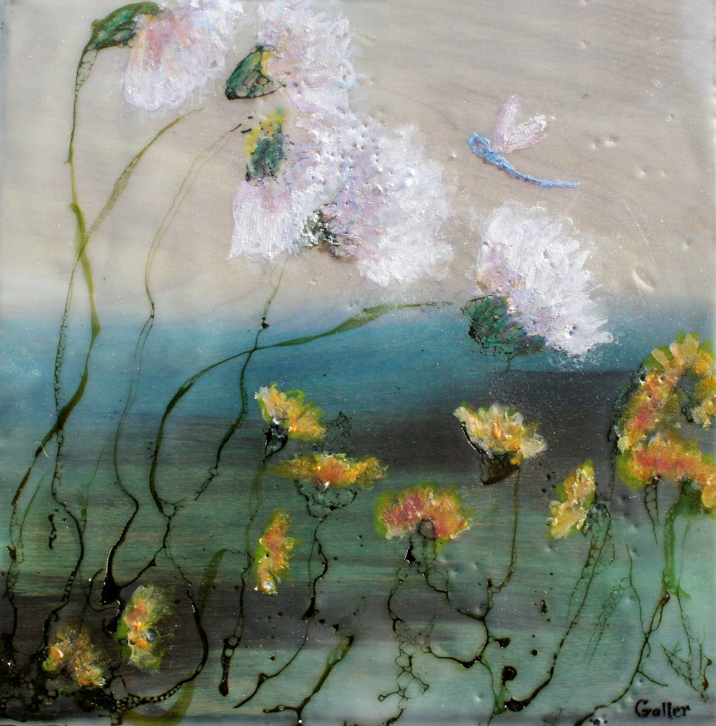 ***SOLD***Dapple - Encaustic/Mixed Media 11x14