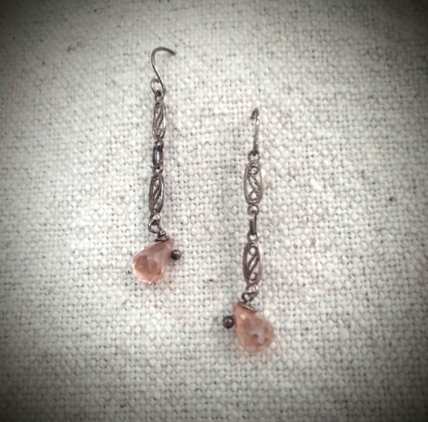 Available Upon Request - E1198 Debra Saldivar - Earrings Italian Sterling Silver Chain, Cubic Zirconia