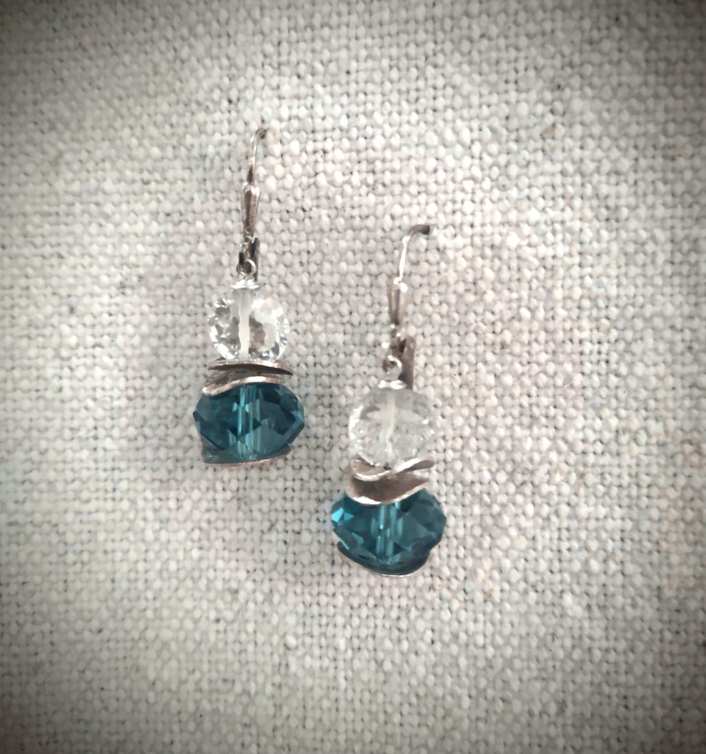 Available Upon Request - E1775 Debra Saldivar - Earrings Swarovski Crystal, Sterling & Bali Silver