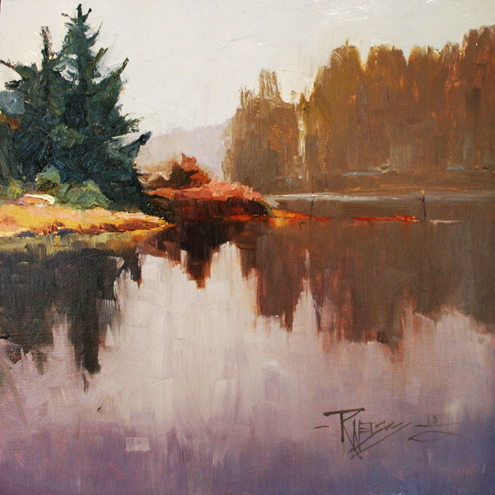 ***SOLD, Prints available*** ROBIN WEISS - Eagle Harbor - Oil - 10x10