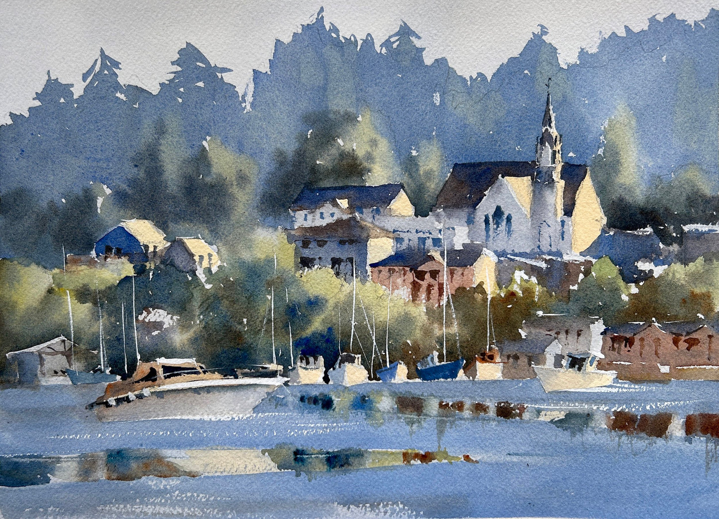 Ina Xi - Early Morning in Poulsbo 12x9, prints