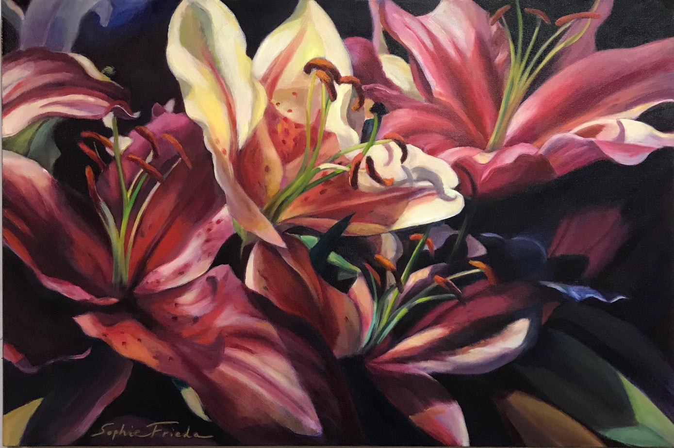 ***SOLD*** SOPHIE FRIEDA - Elegance - Oil on Gallery Wrapped Canvas - 36 x 24 x 1.5