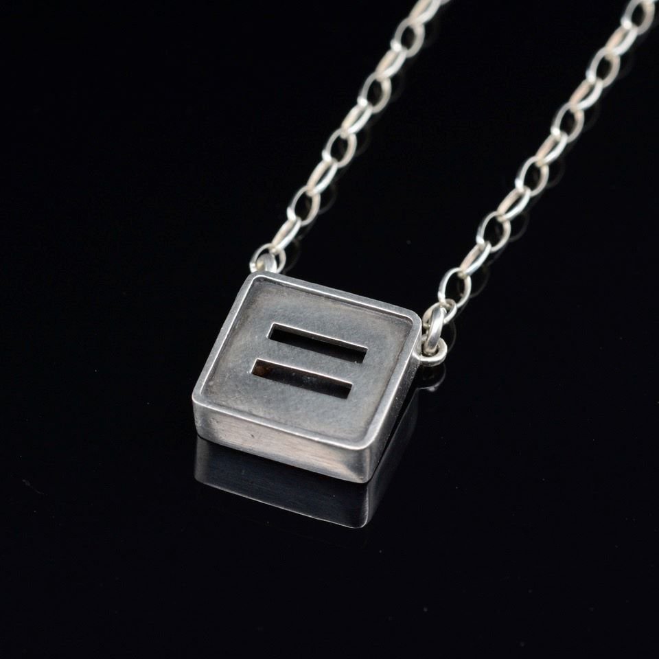 Jody Lyle - Equal = Necklace, Sterling Silver