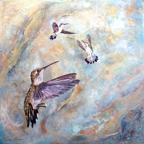 Prints available, original ***SOLD*** CARRIE GOLLER - Escape, oil/acrylic on panel 36x36