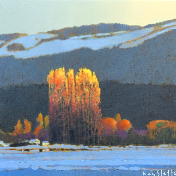 Prints available, original ***SOLD*** MAX HAYSLETTE MINIMAX, Study: Shades of Evening, 12x12 HMAC 1861