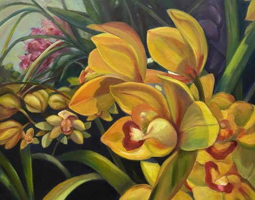 SOPHIE FRIEDA - Exotic Glow, oil 24x30