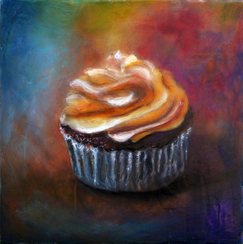 ***SOLD*** This Little Light of Mine - Encaustic - 5.5x5.5 on wood block