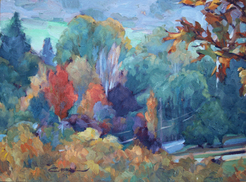 Gabriel Lipper - Fall, oil 12x16 (framed)