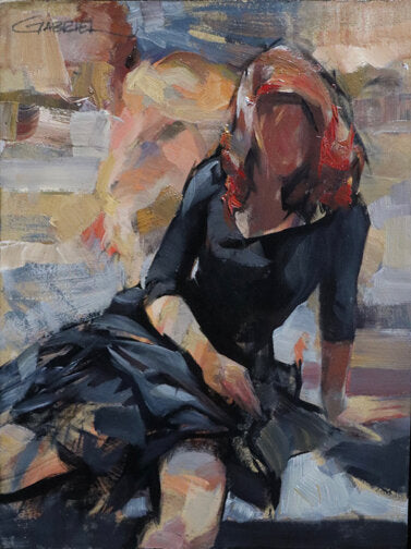 *SOLD* Gabriel Lipper - Fall Colors, mixed media on panel 12x9 (framed)