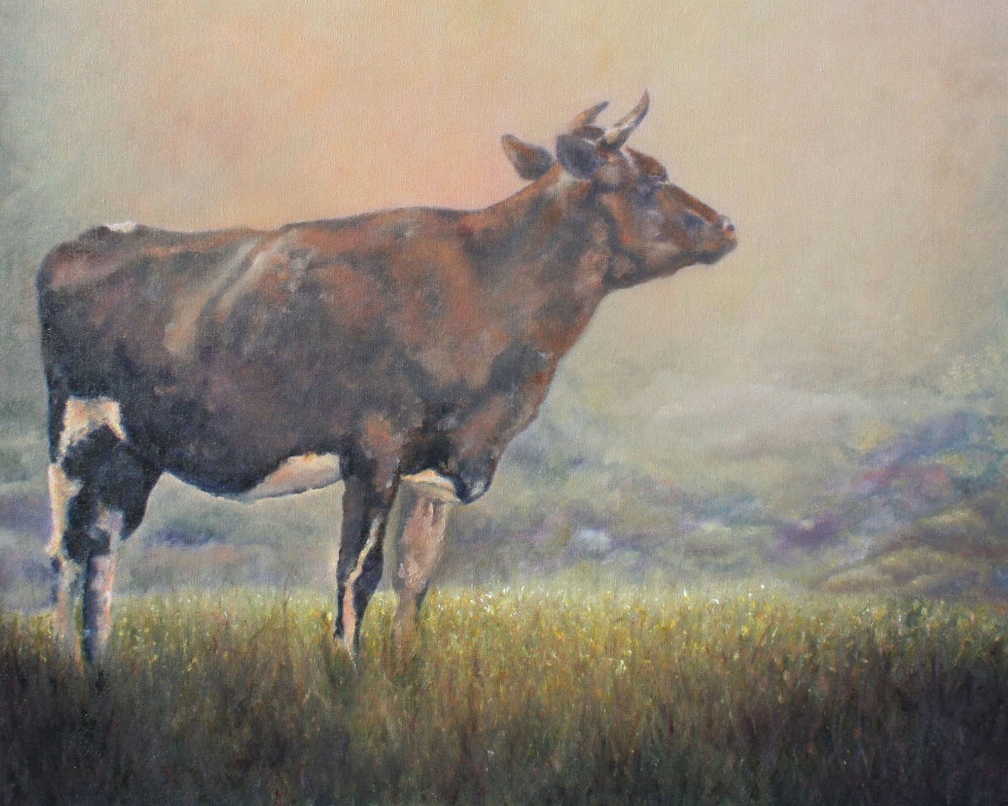 CARRIE GOLLER PRINTS - CREATURES - FERDINAND  original oil, 8x10