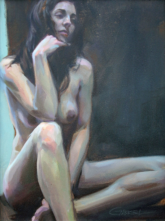 GABRIEL LIPPER - Figure, oil 16x12