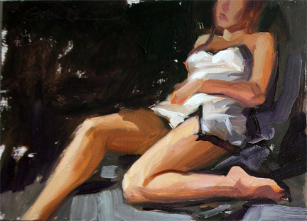 GABRIEL LIPPER - Figure Study 6, oil 5x7