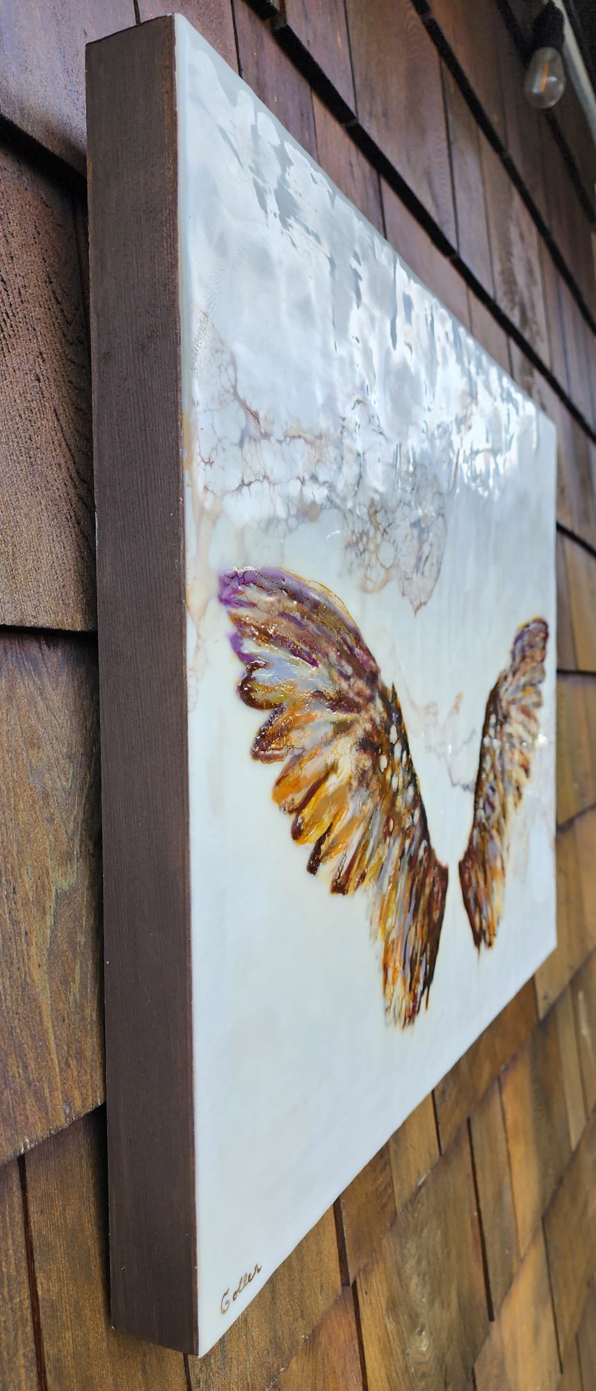 Carrie Goller - Flight II, Encaustic/Mixed Media 18x24