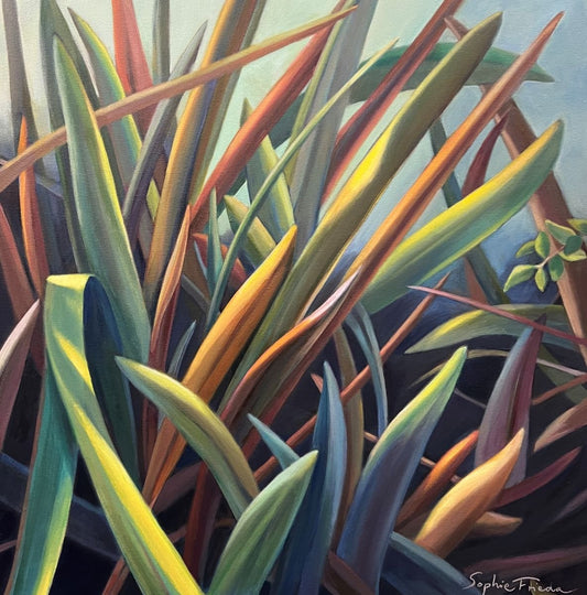 SOPHIE FRIEDA - Flourishing Flax, oil 30x30