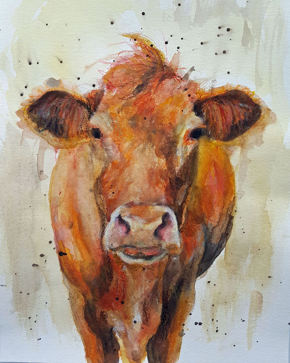 CARRIE GOLLER  PRINTS - CREATURES -  FLY LADY    original watercolor, 10x8