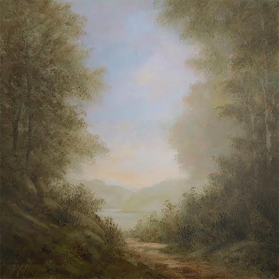 ***SOLD***TIM PFEIFFER - Follow Your Path, oil, 12x12 (framed)
