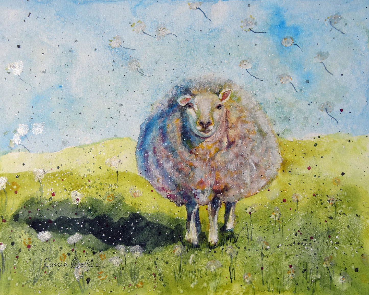 CARRIE GOLLER PRINTS - CREATURES -  FORESHAN   original watercolor, 8x10