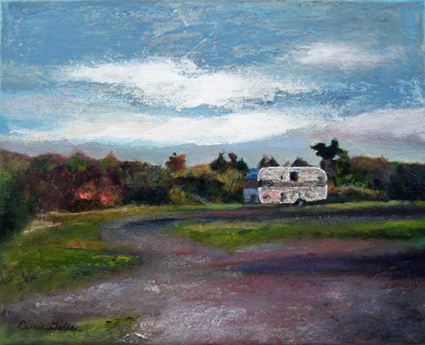 CARRIE GOLLER PRINTS - IMPRESSIONIST - Fort Worden State Park original mixed media, 8x10