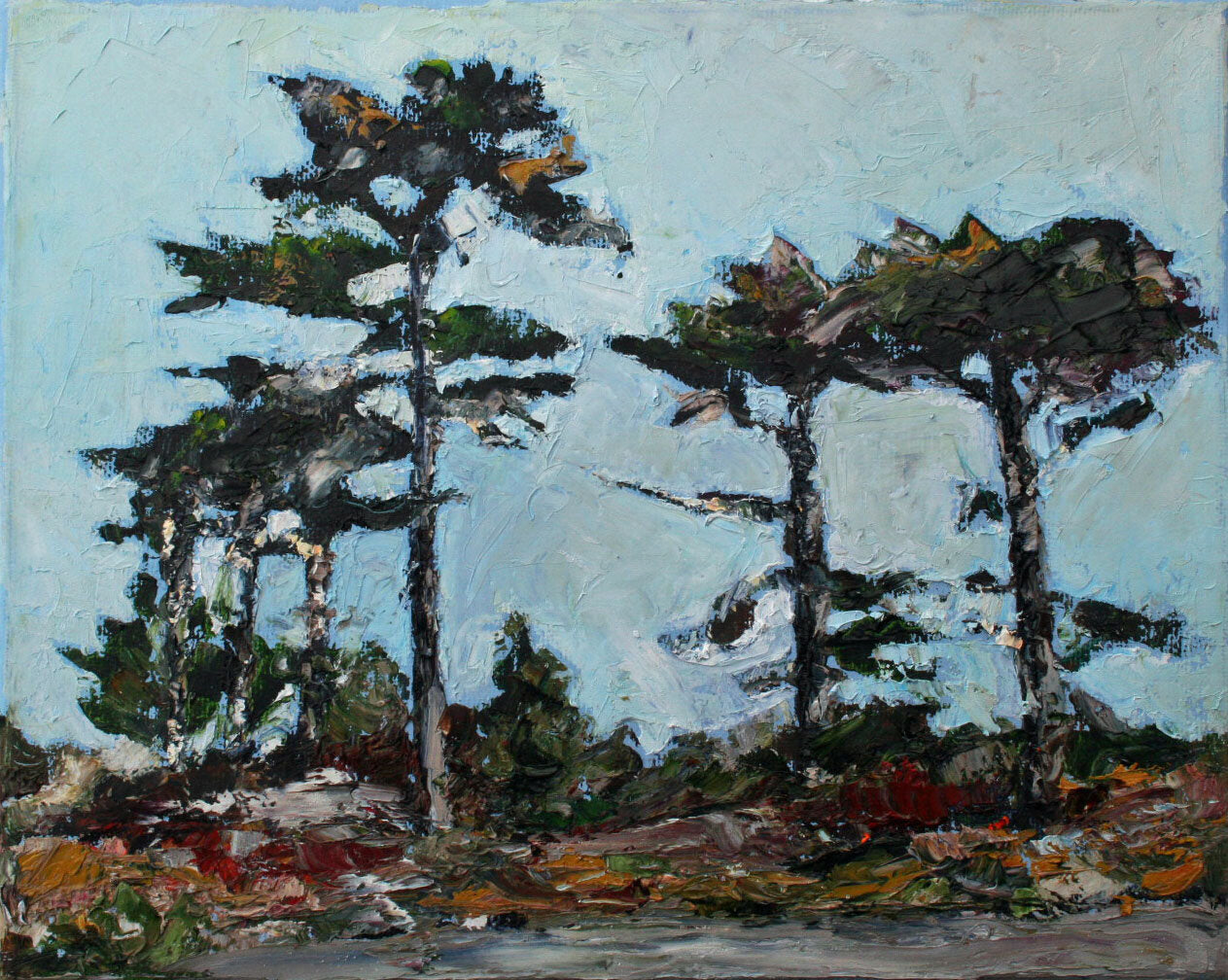 CARRIE GOLLER PRINTS - IMPRESSIONIST - Fort Worden State Park lll original oil, 8x10