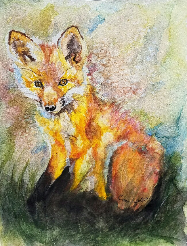 Print available, original ***SOLD*** Native 2- Encaustic 18 x 24