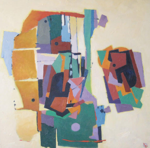 ***SOLD*** MAX HAYSLETTE - Gardens of the Mind No. 148, oil 24x24 HMOC 1226