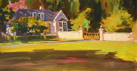 ***SOLD***ROBIN WEISS - Bloedel Gatehouse - 12 x 8 - oil - framed