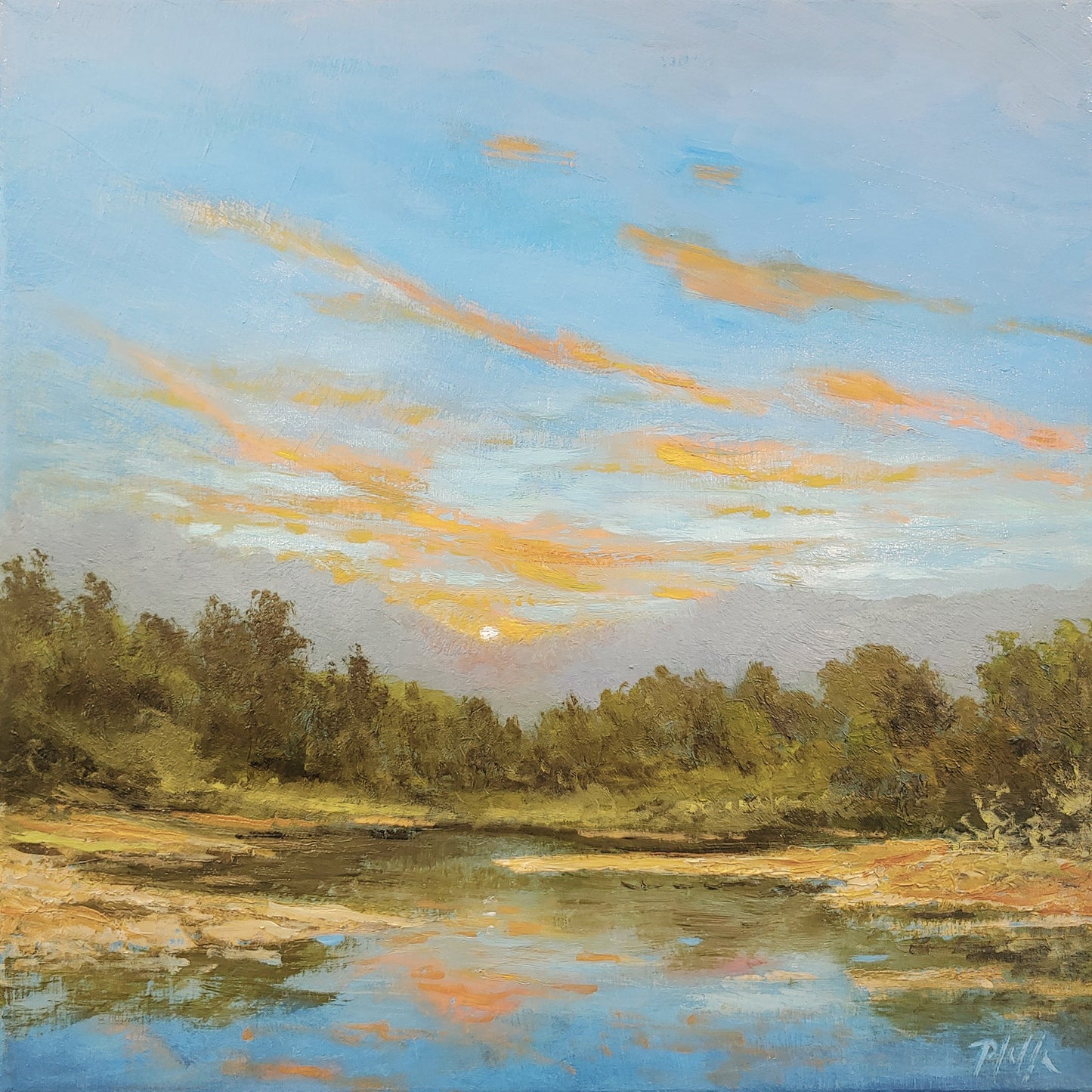 TIM PFEIFFER - Good Day Gone, oil 12x12 (framed) - not currently in gallery, please request
