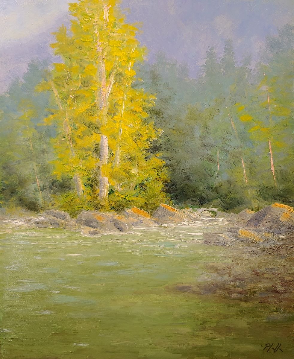 ***SOLD*** TIM PFEIFFER - Goodell Creek, North Cascades, oil, 8x10 (framed)