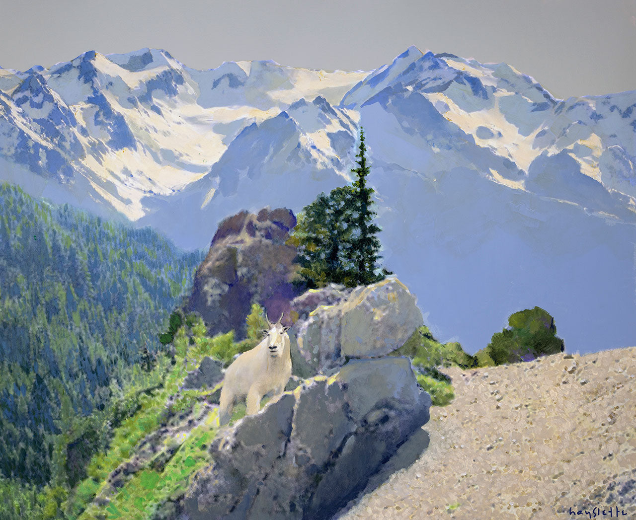 Prints available, original ***SOLD*** MAX HAYSLETTE, Olympus Summer 36X44, HMAC 1896