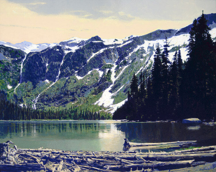 Prints available, original ***SOLD*** MAX HAYSLETTE - The Rock, acrylic 24X30, HMAC 1874