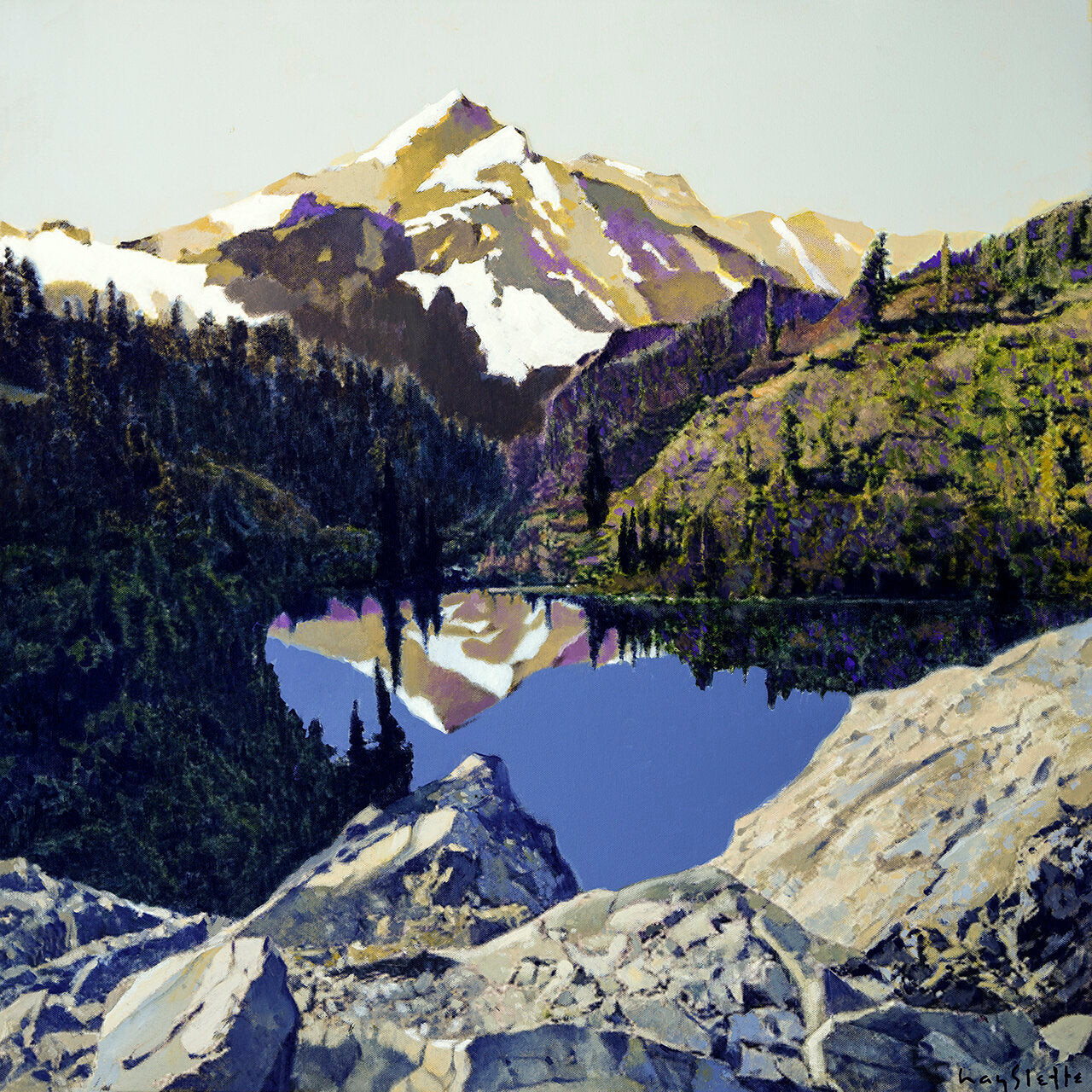 Prints available, original ***SOLD*** MAX HAYSLETTE - HMAC 1875 Olympic High Meadow 30 X 30