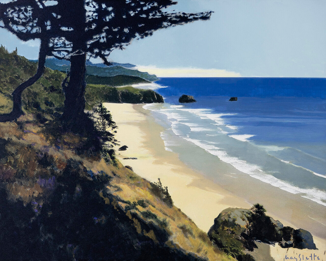 Prints available, original ***SOLD*** MAX HAYSLETTE, WEST OF KALALOCH 24X30 (HMAC 1878)