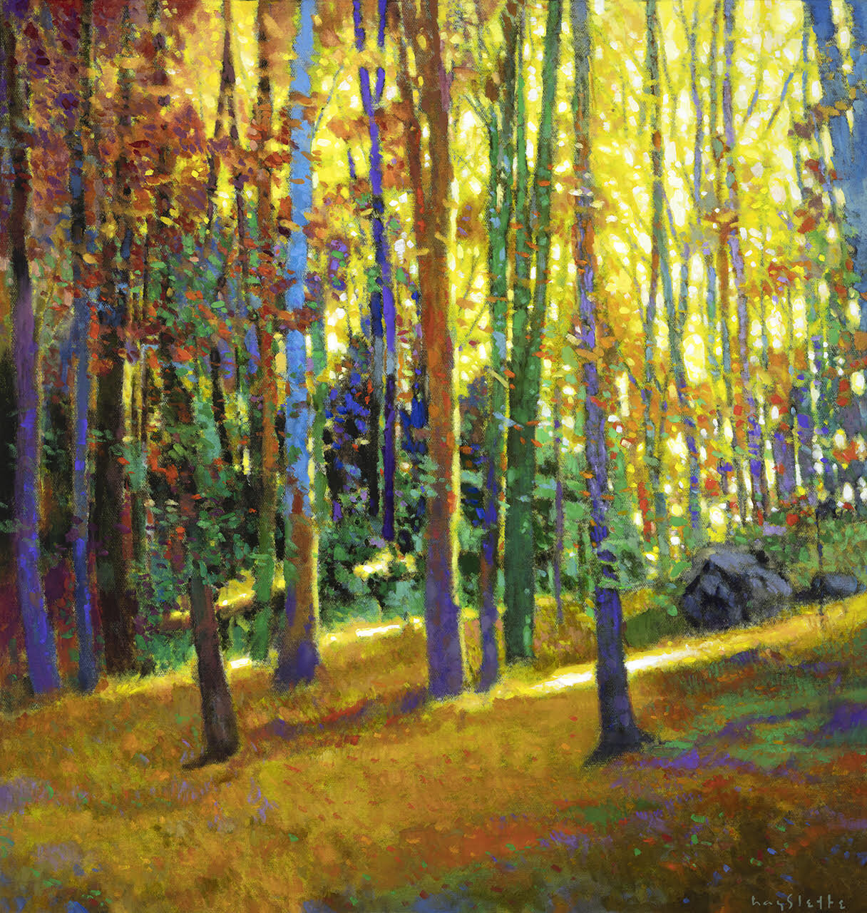 Prints available, original ***SOLD*** MAX HAYSLETTE - Music of the Morning, HMAC 1888 40X38