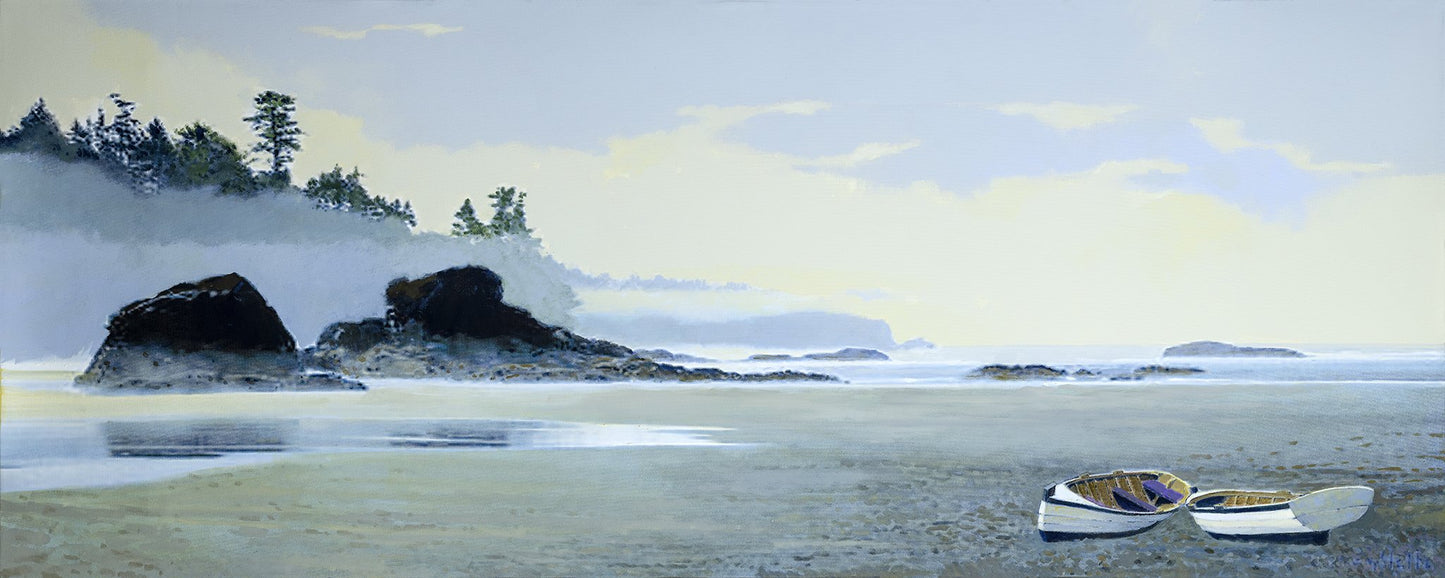 Prints available, original ***SOLD*** MAX HAYSLETTE - Low Tide at Ruby Beach 24X60 HMAC 1913